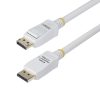 StarTech.com 6ft (1.8m) White VESA Certified DisplayPort 1.2 Cable, 4K 60Hz, 21.6Gbps, Latching DP Connectors, DP 1.2 DisplayPor - Image 2