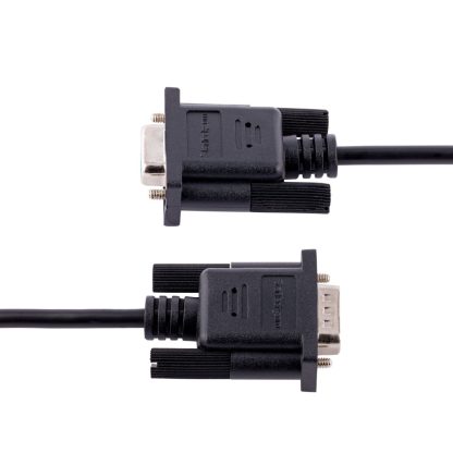 StarTech.com 3m RS232 Serial Null Modem Cable, Crossover Serial Cable w/Al-Mylar Shielding, DB9 Serial COM Port Cable Female to - Image 3