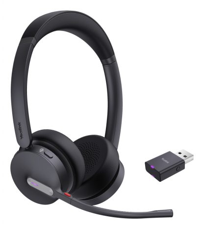 Yealink WH64 Hybrid Dual Teams Headset Wireless Head-band Office/Call center Micro-USB Bluetooth Black - Image 2