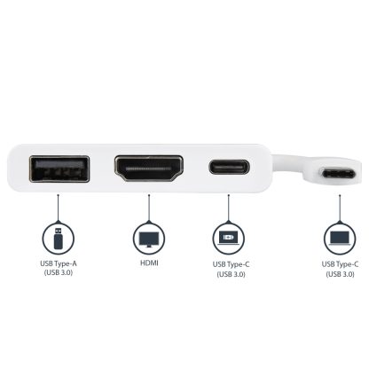 StarTech.com USB-C Multiport Adapter with HDMI - USB 3.0 Port - 60W PD - White - Image 11