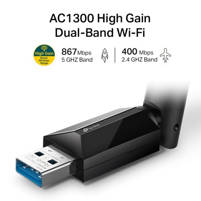 TP-Link AC1300 High Gain Wireless Dual Band USB Adapter - Image 4
