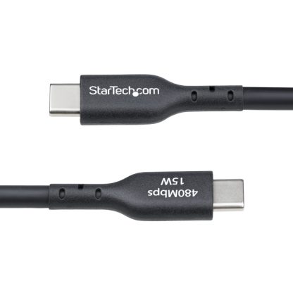 StarTech.com 4m (13ft) USB-A to USB-C Charging Cable, Charge & Sync, 3A, USB 2.0, TPE Jacket - Black USB Charging Cord - Image 5