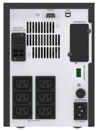 APC Easy UPS 1 Ph Line Interactive, 1500VA, Tower, 230V, 6 IEC C13 outlets, AVR, Dry Contact, LCD, W/O Network Card support - Image 2