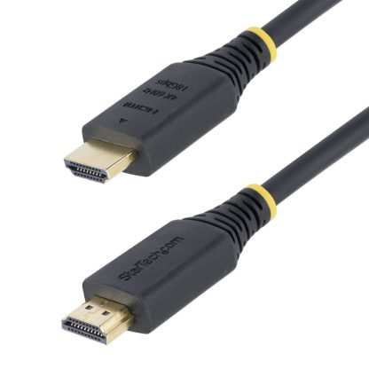 StarTech.com 1.6ft (50cm) Premium Certified High Speed HDMI Cable, 4K 60Hz/1440p 144Hz, HDR10/HDCP 2.2/ARC, 18Gbps, UHD HDMI 2. - Image 3
