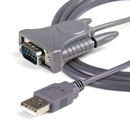 StarTech.com 3ft (91cm) 1-Port USB to Serial Cable, DB9/DB25 RS232 to USB Converter, Prolific, USB to Serial Adapter - Image 5
