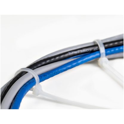StarTech.com 8"(20cm) Cable Ties - 1/8"(4mm) wide, 2-1/8"(55mm) Bundle Diameter, 50lb(22kg) Tensile Strength, Nylon Self Lockin - Image 3