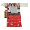 StarTech.com Dual M.2 PCIe SSD Adapter Card - x8 / x16 Dual NVMe or AHCI M.2 SSD to PCI Express 3.0 - M.2 NGFF PCIe (M-Key) Comp - Image 4