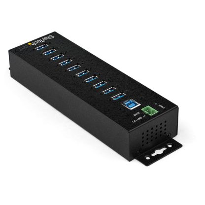 StarTech.com 10-Port USB 3.0 Hub with Power Adapter - Metal Industrial USB-A Hub with ESD & 350W Surge Protection - Din/Wall/De - Image 4