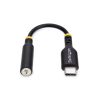 StarTech.com 5in (12.7cm) USB-C to 3.5mm TRRS Headphone/Headset Jack Audio Adapter, USB Type-C Aux Dongle, 32-bit DAC, Supports - Image 2