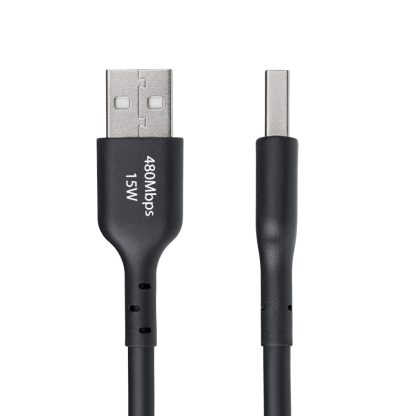 StarTech.com 4m (13ft) USB-A to USB-C Charging Cable, Charge & Sync, 3A, USB 2.0, TPE Jacket - Black USB Charging Cord - Image 2