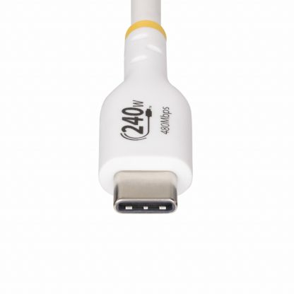 StarTech.com 4m White USB-C Charging Cable, USB-IF Certified USB C Cable, 240W PD EPR, USB 2.0 Type-C Laptop Charger Cord, USB-C - Image 7