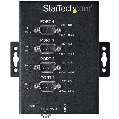 StarTech.com 4 Port Serial Hub USB to RS232/RS485/RS422 Adapter - Industrial USB 2.0 to DB9 Serial Converter Hub - IP30 Rated - - Image 2