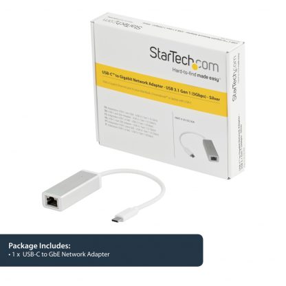 StarTech.com USB-C to Gigabit Network Adapter - Silver - Image 6