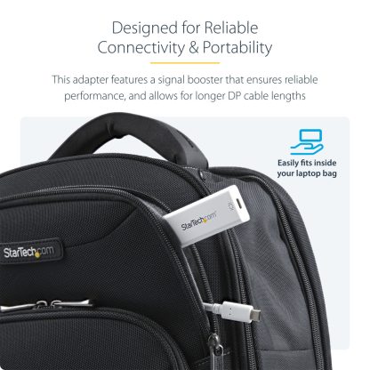 StarTech.com USB-C to Mini DisplayPort Adapter - 4K 60Hz - White - USB 3.1 Type-C to Mini DP Adapter - Upgraded Version is CDP2 - Image 11