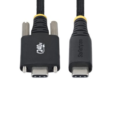 StarTech.com 6.6ft (2m) USB-C Charging Cable, Side Screw Locking, 240W (5A) PD EPR, Dual-Layer Silicone/Braided Jacket, USB 2.0 - Image 6