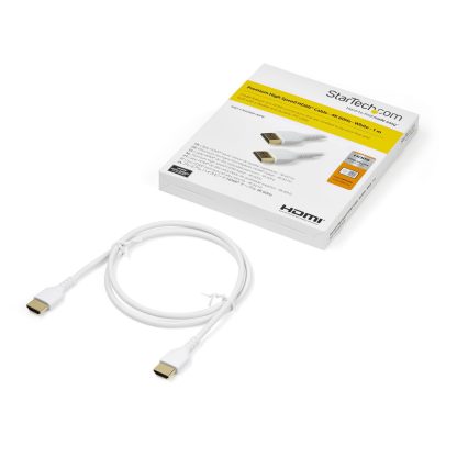 StarTech.com 3ft (1m) Premium Certified HDMI 2.0 Cable with Ethernet - Durable High Speed UHD 4K 60Hz HDR - Rugged M/M HDMI Cor - Image 4