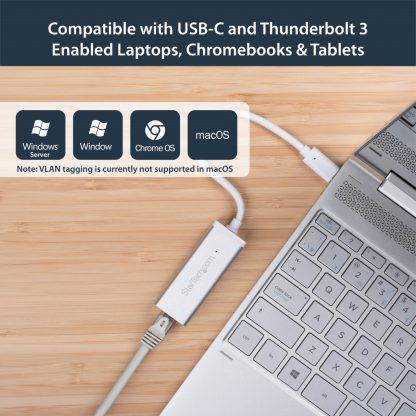 StarTech.com USB-C to Gigabit Network Adapter - Silver - Image 4