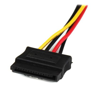 StarTech.com 12in LP4 to 2x Latching SATA Power Y Cable Splitter Adapter - 4 Pin LP4 to Dual SATA - Image 3