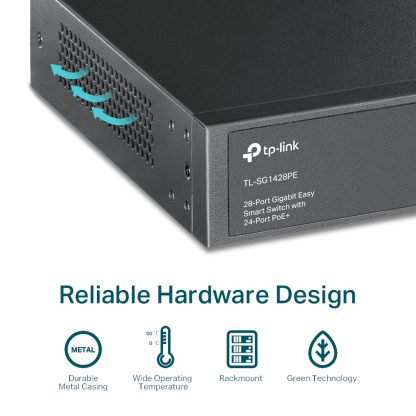 TP-Link 28-Port Gigabit Easy Smart Switch with 24-Port PoE+ - Image 7