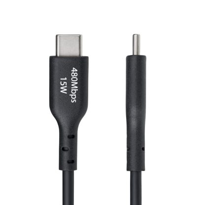 StarTech.com 3ft (1m) USB-A to USB-C Charging Cable, Charge & Sync, 3A, USB 2.0, TPE Jacket - Black USB Charging Cord - Image 5