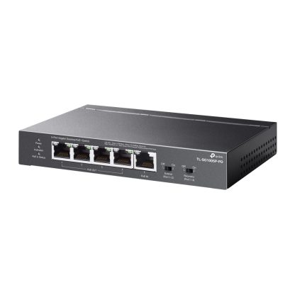 TP-Link TL-SG1005P-PD network switch Gigabit Ethernet (10/100/1000) Power over Ethernet (PoE) Black - Image 3