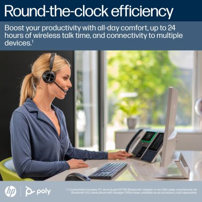 POLY Voyager 4320 Microsoft Teams Certified Headset +BT700 dongle +Charging Stand - Image 6
