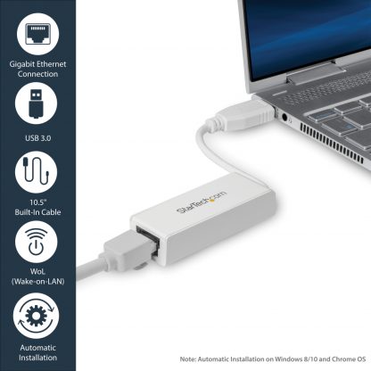 StarTech.com USB 3.0 to Gigabit Ethernet Network Adapter, 10/100/1000 Mbps, USB to RJ45, USB 3.0 to LAN Adapter, USB 3.0 Etherne - Image 7