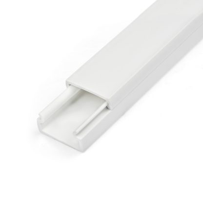 StarTech.com Solid Cable Management Raceway with Adhesive Tape & Cover, 3/4"(19mm)W x 3/8"(11mm)H - 3ft(1m) length, PVC Network - Image 3