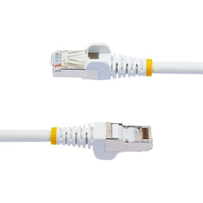 StarTech.com 2m CAT6a Ethernet Cable - White - Low Smoke Zero Halogen (LSZH) - 10GbE 500MHz 100W PoE++ Snagless RJ-45 w/Strain - Image 3