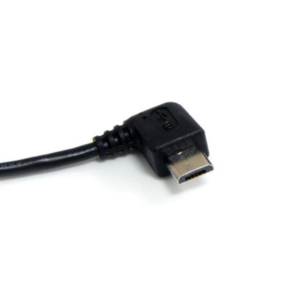 StarTech.com 3 ft Micro USB Cable - A to Right Angle Micro B - Image 2