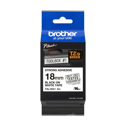Brother TZE-S241 label-making tape Black on white TZ - Image 3