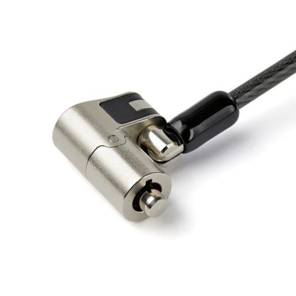 StarTech.com 6.5' (2m) 3-in-1 Universal Laptop Cable Lock - Keyed Laptop/Desktop Security Cable Lock Compatible w/ K-Slot, Nano - Image 4