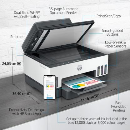 HP Smart Tank 7305 Wireless All-in-One Color Printer, Two-sided printing; Copier, Scanner - Image 8
