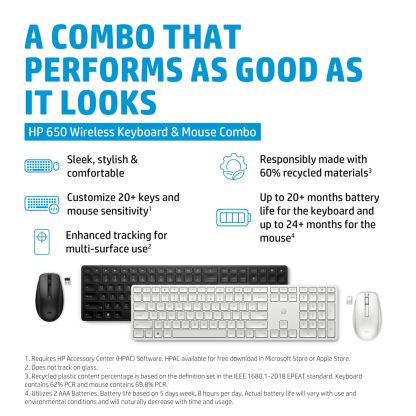 HP 650 Wireless Keyboard and Mouse Combo - Image 8