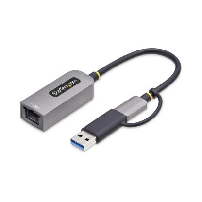 StarTech.com USB-C to Ethernet Adapter with USB-A Dongle, 10/100/1000Mbps, USB 3.0 to Gigabit Ethernet Network Adapter, 6in/15cm - Image 4