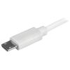 StarTech.com Dual-Port Car Charger - USB with Built-in Micro-USB Cable - White - Image 2