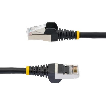 StarTech.com 1m CAT6a Ethernet Cable - Black - Low Smoke Zero Halogen (LSZH) - 10GbE 500MHz 100W PoE++ Snagless RJ-45 w/Strain R - Image 3