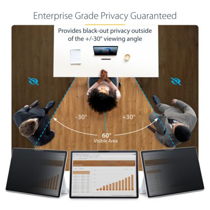 StarTech.com 4-Way Privacy Screen For 13-inch Surface Pro 8/9/X Laptop, Portrait/Landscape Modes, Touch-Enabled, +/- 30 Deg. Vi - Image 10