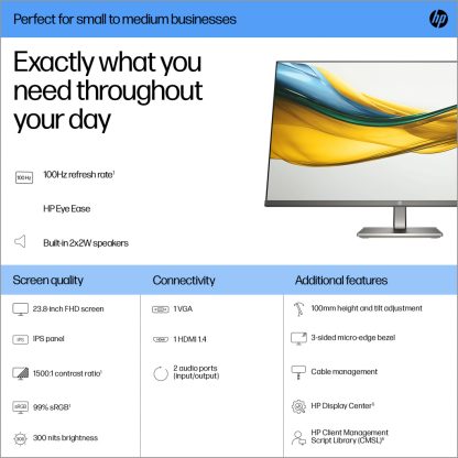 HP Series 5 23.8 inch FHD Monitor - 524da - Image 7