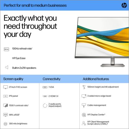 HP Series 5 27 inch FHD Monitor - 527da - Image 3