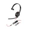 POLY Blackwire 5210 Monaural USB-C Headset +3.5mm Plug +USB-C/A Adapter - Image 8