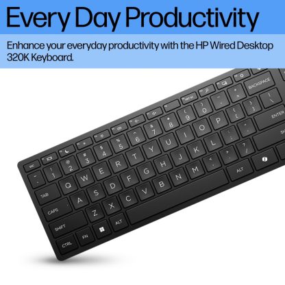 HP Wired Desktop 320K Keyboard - Image 4