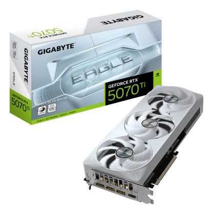 GIGABYTE GeForce RTX 5070 Ti EAGLE OC ICE SFF 16G Graphics Card - 16GB GDDR7, 256bit, PCI-E 5.0, 2542 MHz Core Clock, 3 x DP 2.