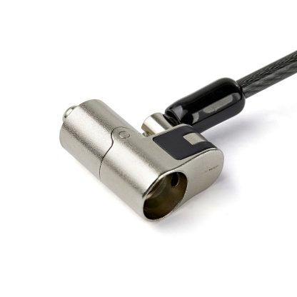 StarTech.com 6.5' (2m) 3-in-1 Universal Laptop Cable Lock - Keyed Laptop/Desktop Security Cable Lock Compatible w/ K-Slot, Nano - Image 3