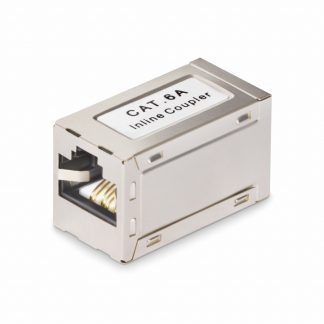 StarTech.com Shielded RJ45 Coupler, Inline Cat6a Coupler, Female to Female (F/F) T568B Pinout, Shielded Ethernet Cable Extensio