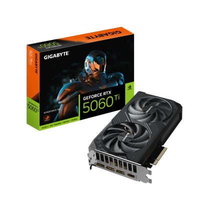 GIGABYTE GeForce RTX 5060 Ti WINDFORCE 8G Graphics Card - 8GB GDDR7, 128bit, PCI-E 5.0, 2572MHz Core Clock, 3 x DisplayPort, 1