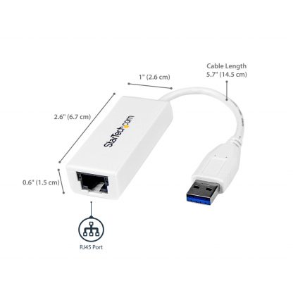 StarTech.com USB 3.0 to Gigabit Ethernet Network Adapter, 10/100/1000 Mbps, USB to RJ45, USB 3.0 to LAN Adapter, USB 3.0 Etherne - Image 9