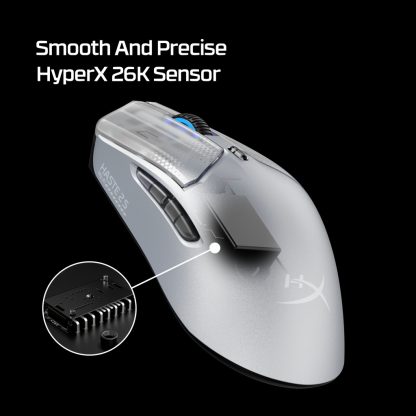 HyperX Pulsefire Haste 2 S Wireless Silver Gaming Mouse - Image 5