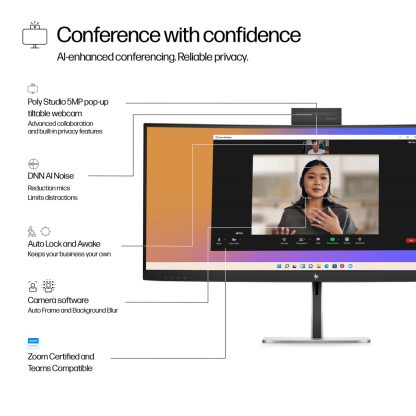HP Series 5 Pro 34 inch WQHD USB-C Conferencing Monitor - 534pm - Image 15