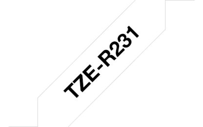 Brother TZE-R231 label-making tape Black on white